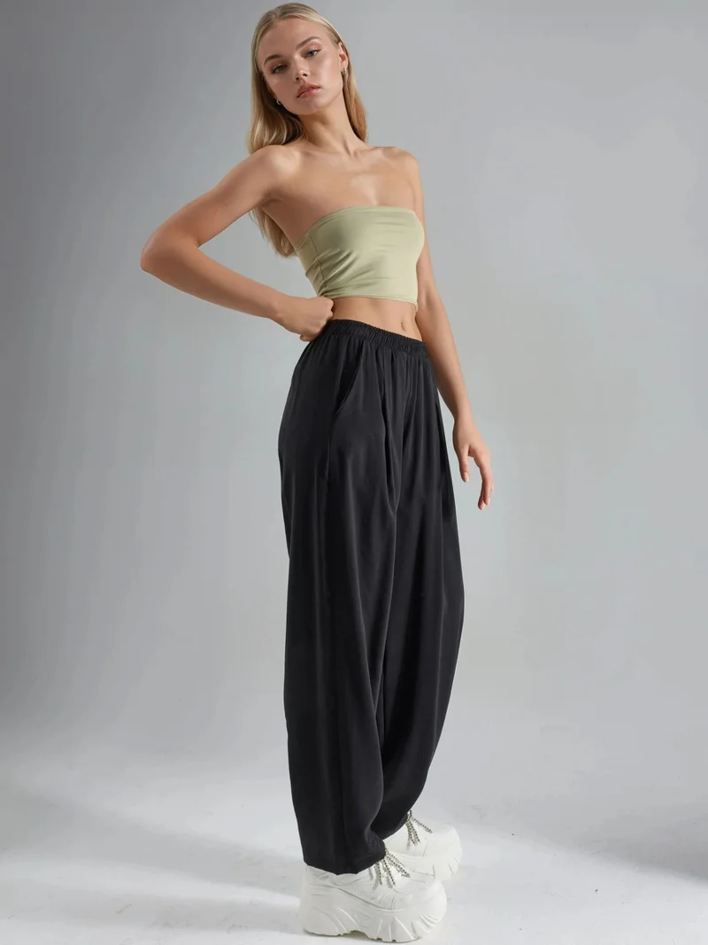 بوسيم BUSEM Wide Leg Pleated Pants